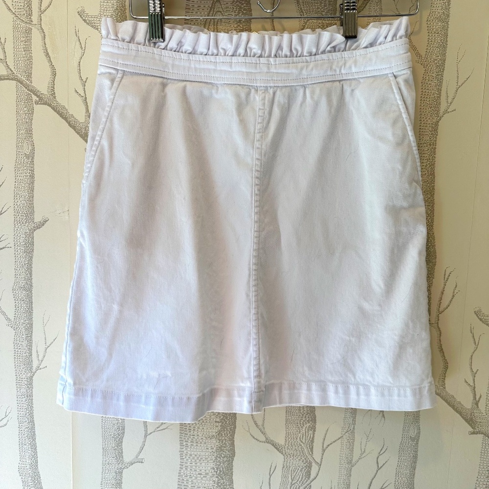 Draper James Ruffled Waist White Skirt- Size 6